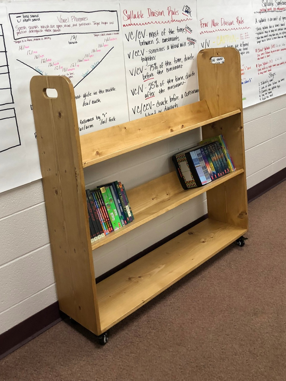 How to Build a Library Cart | DIY Rolling Bookshelf — 731 Woodworks - We Build Custom Furniture. DIY Guides - Monticello, AR -   23 diy Bookshelf classroom ideas