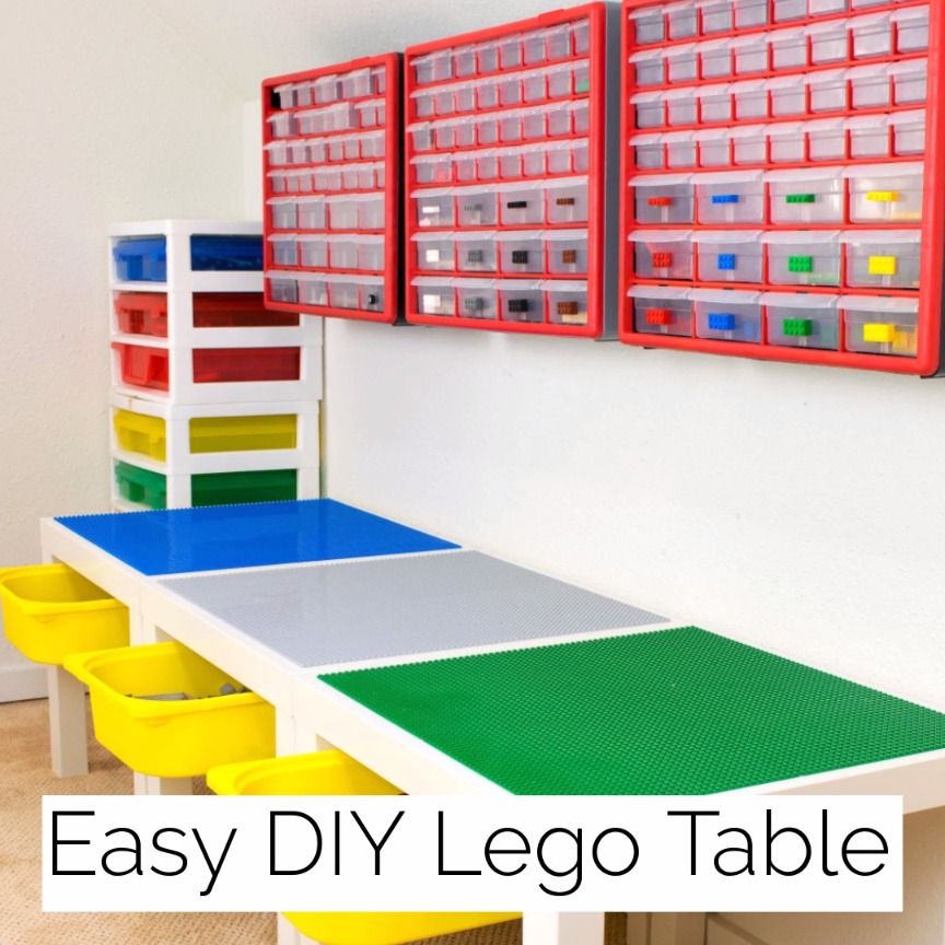 DIY Lego Table with Storage -   23 diy Bookshelf classroom ideas