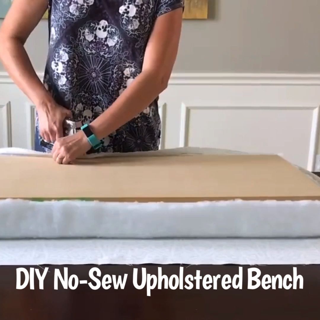 How to Make a No Sew Bench Cushion - DIY Upholstered Bench Seat - YouTube -   25 diy Videos muebles ideas
