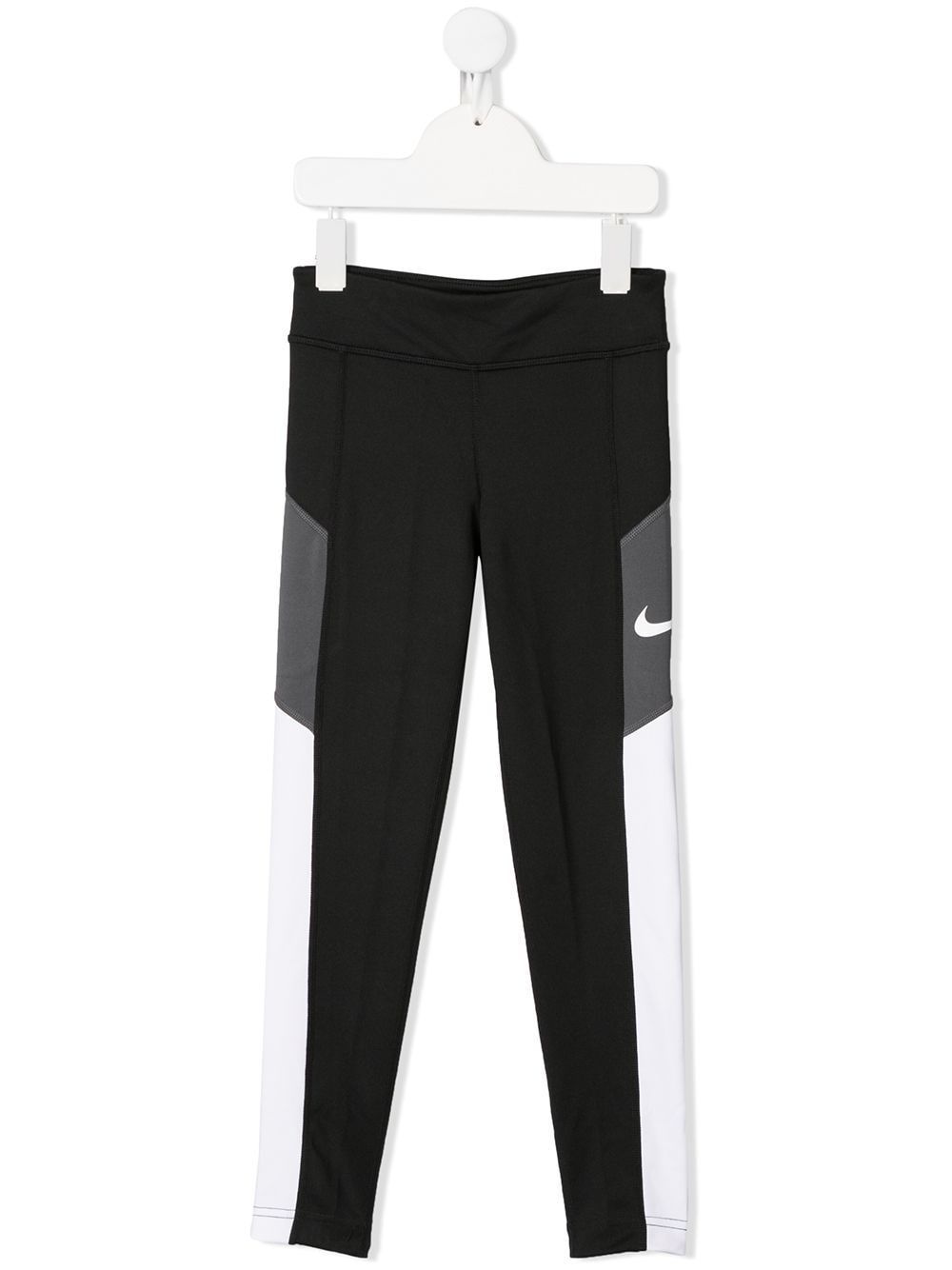 Nike Kids colour block leggings - Black -   fitness Clothes for kids