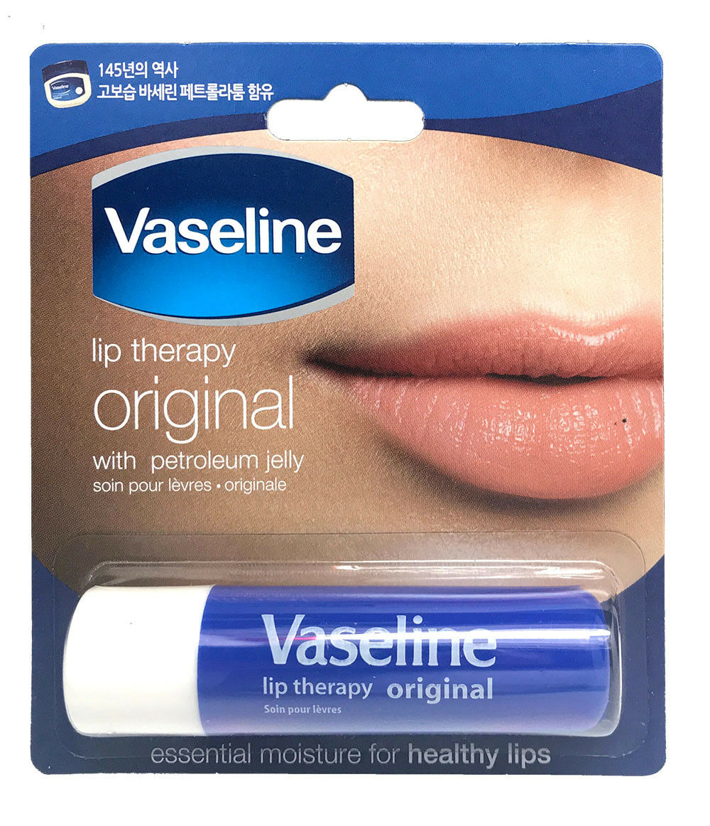 VASELINE LIP THERAPY BALM ORIGINAL PETROLEUM JELLY MOISTURISER CHAPSTICK 4.8g -   12 beauty Lips vaseline ideas
