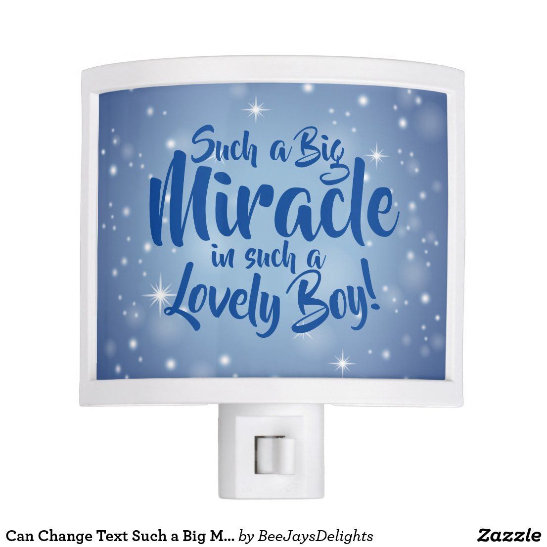 Can Change Text Such a Big Miracle in Lovely Boy Night Light | Zazzle.com -   17 beauty Boys night ideas