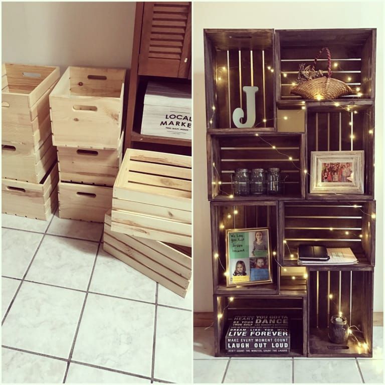 17 DIY Crate Bookshelf ideas