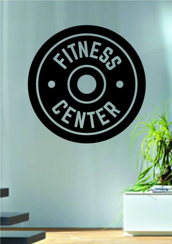 Fitness Center Quote Decal Sticker Wall Vinyl Art Home Room | Etsy -   17 modern fitness center interior ideas