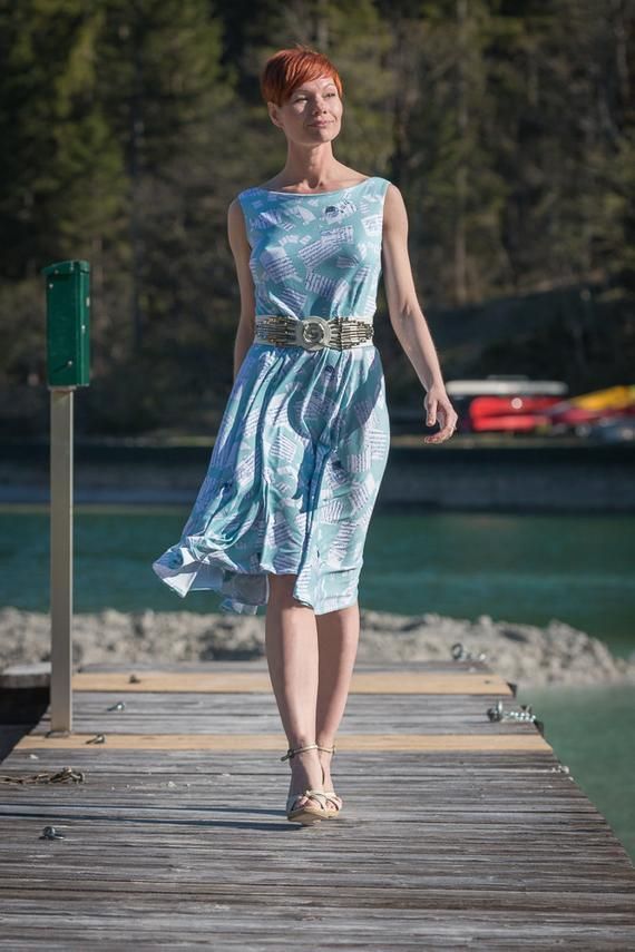 Blue Dress 60s style dress Summerdress Boho dress | Etsy -   60s style Dress