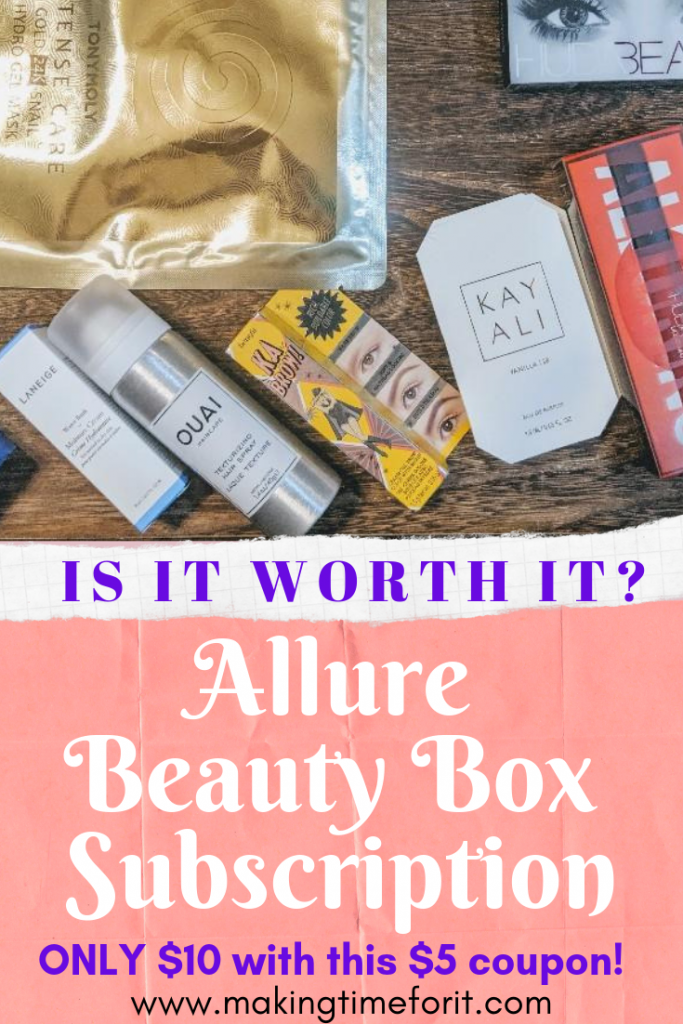 Allure Beauty Box- Is it Worth it? - Making Time For It -   allure beauty Box