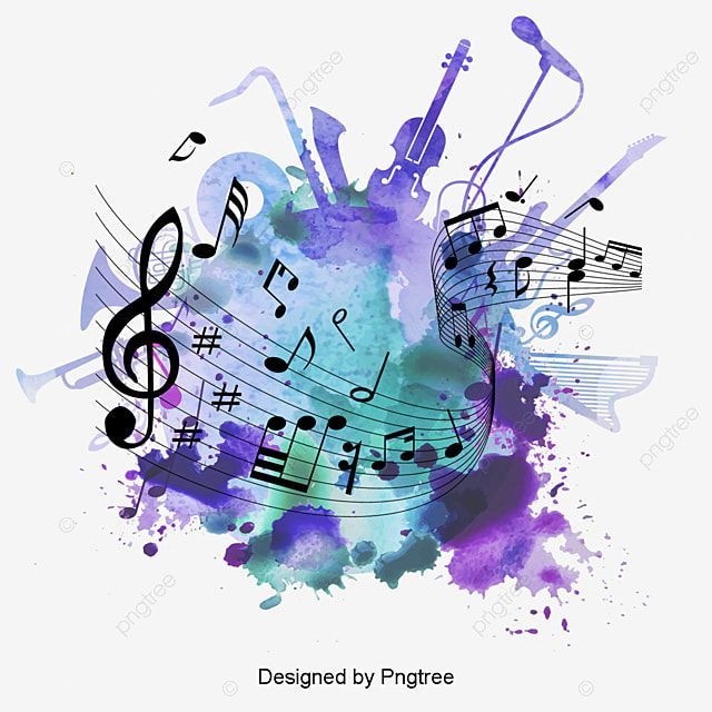 Beautiful Cartoon Hand Painted Music Symbol Staff, Aesthetic, Hand Painted, Music PNG Transparent Clipart Image and PSD File for Free Download -   beauty Art music