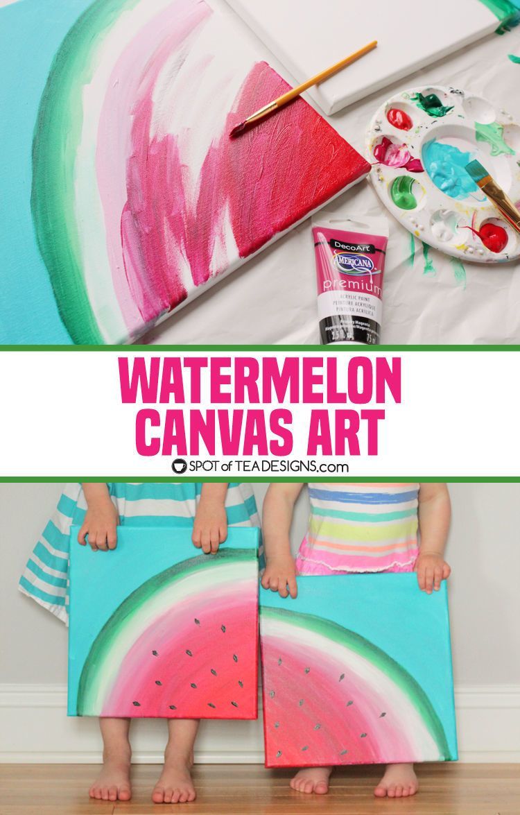 Sweet Summer Watermelon Canvas Art | Spot of Tea Designs -   beauty Art