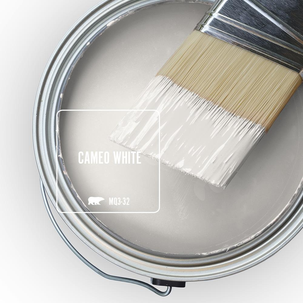 BEHR MARQUEE 1 gal. #MQ3-32 Cameo White One-Coat Hide Satin Enamel Interior Paint and Primer in One -   beauty Wallpaper paint colors