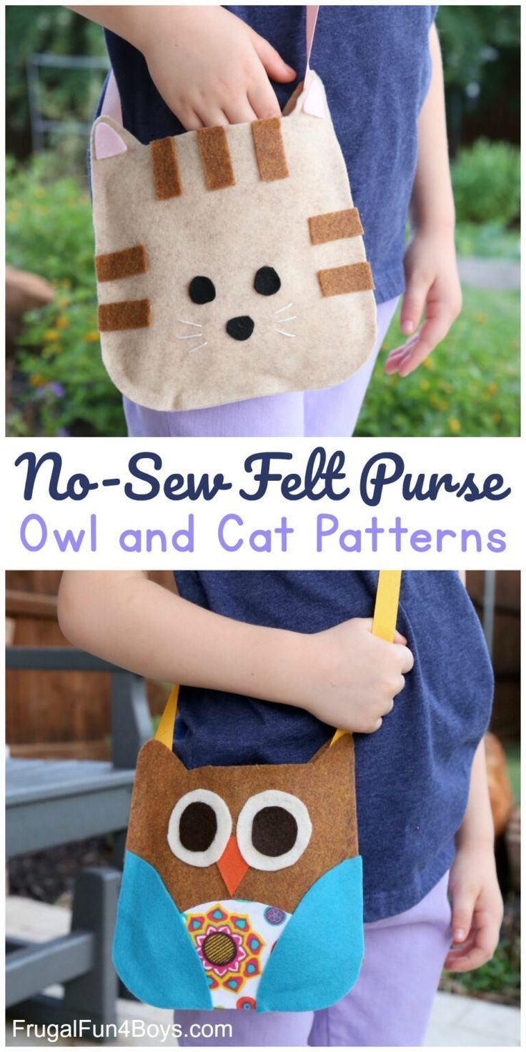 Felt Craft Patterns for an Adorable No-Sew Purse - Frugal Fun For Boys and Girls -   diy Bag felt
