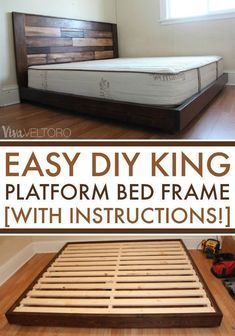 Easy DIY Platform Bed (with Instructions!) -   diy Bed Frame decor