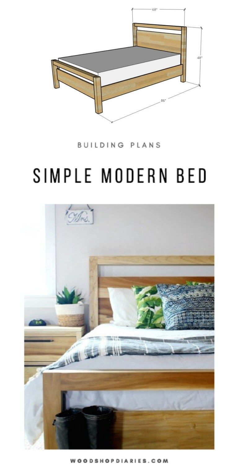 DIY Modern Bed Frame--How to Build it in 7 Easy Steps! -   diy Bed Frame decor