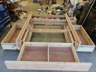 Platform/storage Bed Frame -   diy Bed Frame with storage
