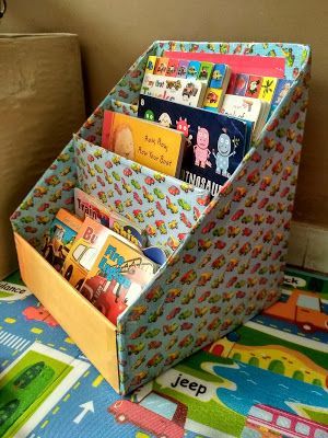 DIY Book Shelf | Cardboard Box Book Shelf -   diy Bookshelf cardboard
