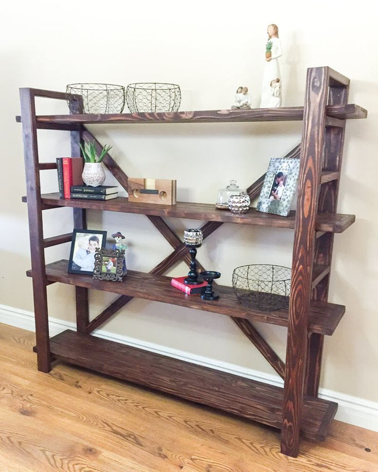 20 Amazing DIY Bookshelf Plans and Ideas – The House of Wood -   diy Bookshelf farmhouse