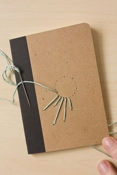 Sunburst Embroidered Notebook - Make and Fable -   diy Cuadernos manualidades