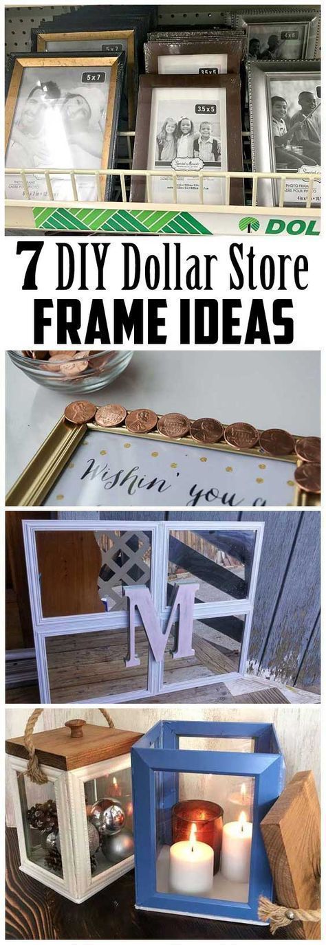 7 Simple Dollar Store DIY Photo Frame Ideas - Frugal Living for Life -   diy Dollar Tree frames