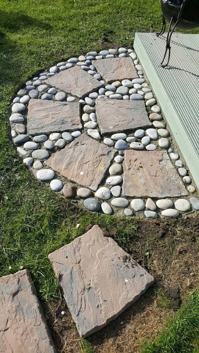 How To Make Lava Stone Driveway: Rockmolds.com -   diy Garden floor