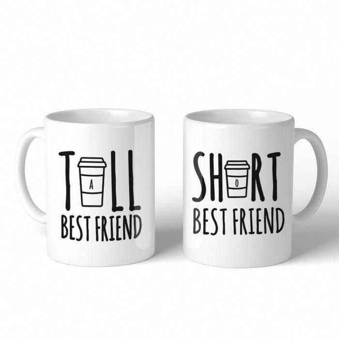 Mannino Tall and Short Best Friend 2 Piece Mug Set -   diy Gifts for friends