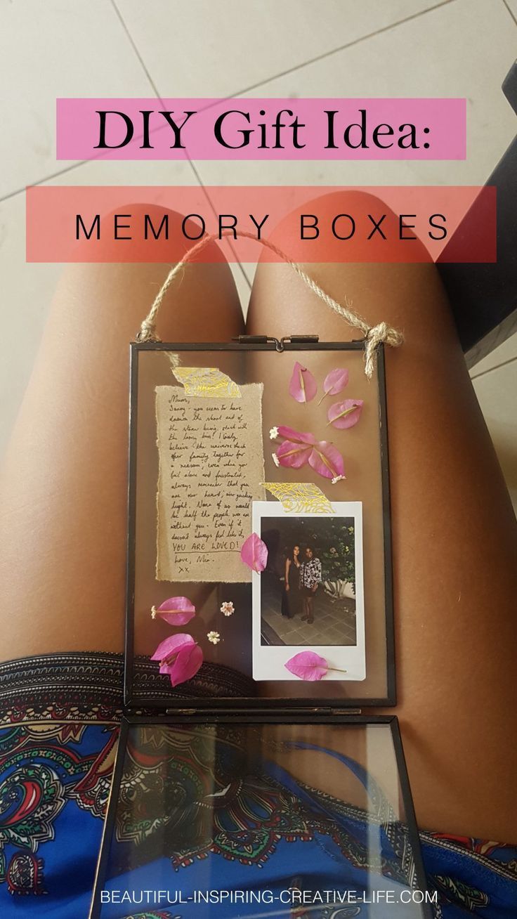 DIY: Hanging Glass Frame Memory Box (Great Gift For Her!) -   diy Gifts for friends