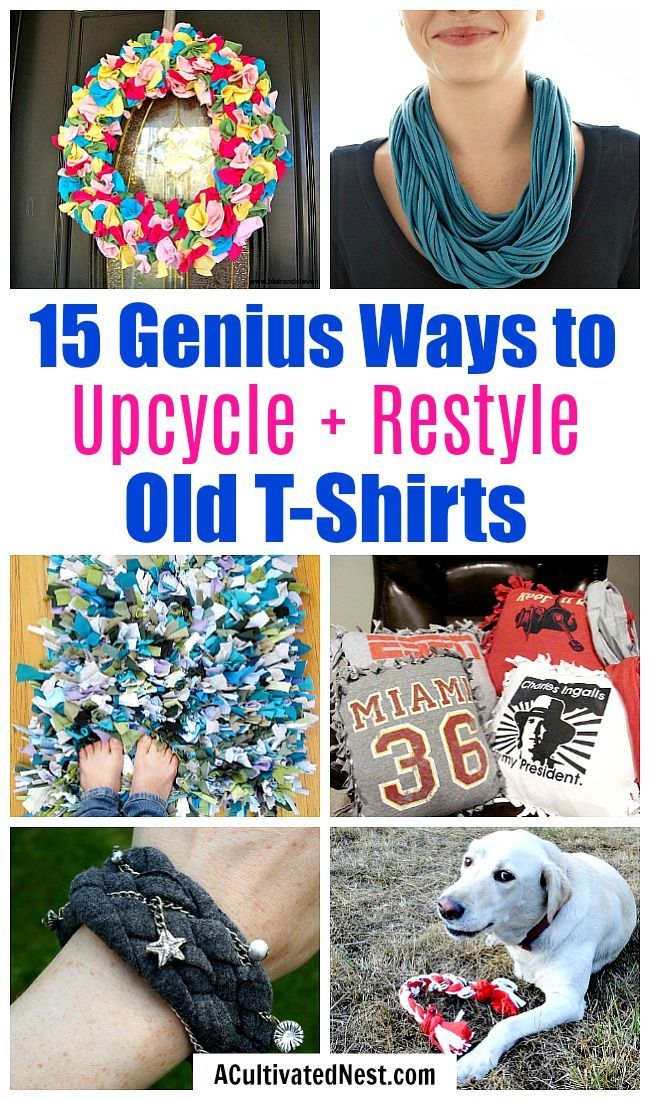 How To Repurpose Old T-Shirts -   diy Ideas tshirt