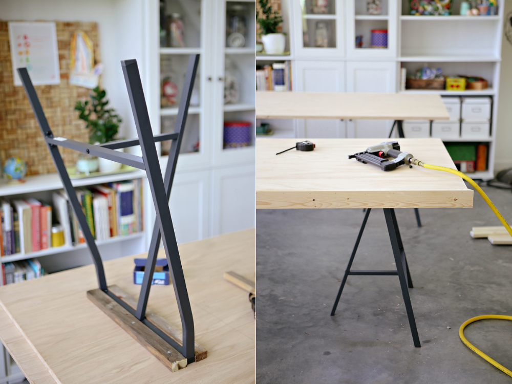 diy (Ikea lerberg trestle leg tables} -   diy Interieur tafel