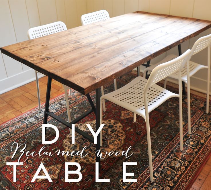 DIY Reclaimed Wood Dining Table -   diy Interieur tafel