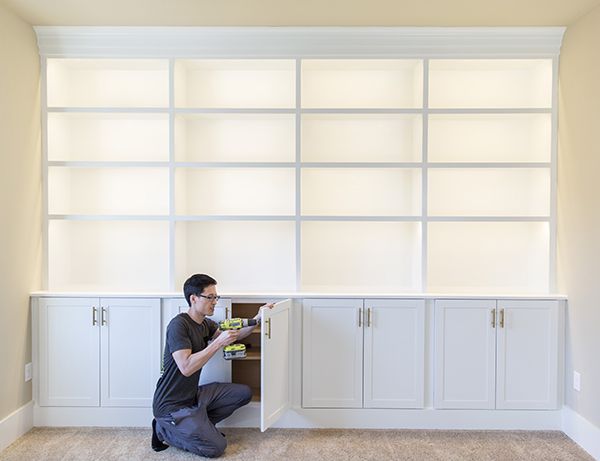 Built Ins Shelves | Built In Bookcase DIY - Paul Tran DIY -   diy Shelves bookshelves
