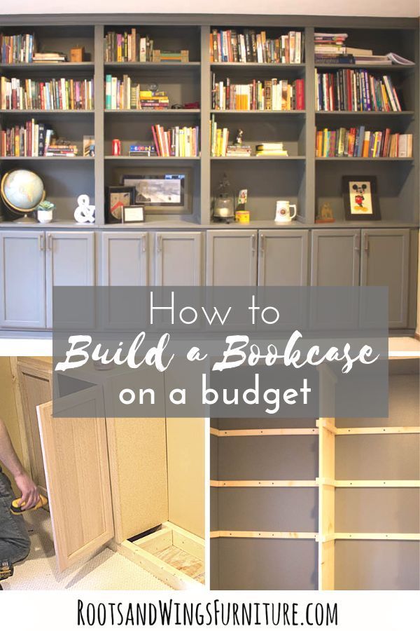 The Affordable Way to Build Built-In Bookshelves -   diy Shelves bookshelves