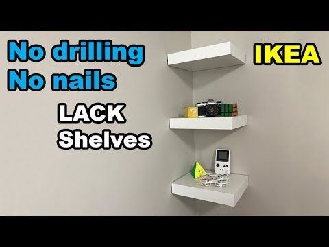 IKEA Lack Shelf Without Drilling or Nails -   diy Shelves for renters