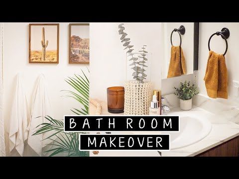 Extreme DIY Small Bathroom Makeover (Renter Friendly) | diy floor tiling & diy shelves -   diy Shelves for renters