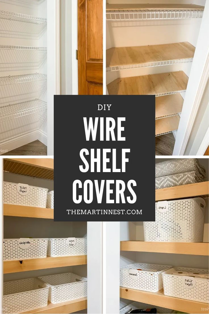 How To Cover Wire Shelving - themartinnest.com -   diy Shelves for renters