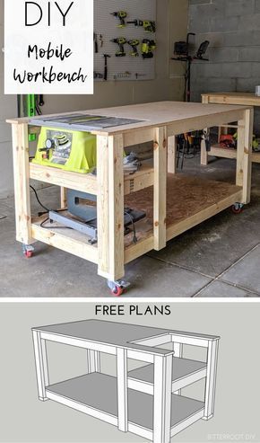 Mobile Workbench with Table Saw | -   diy Table saw