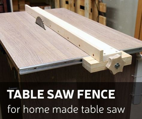 How to Make a Table Saw Fence for Homemade Table Saw -   diy Table saw