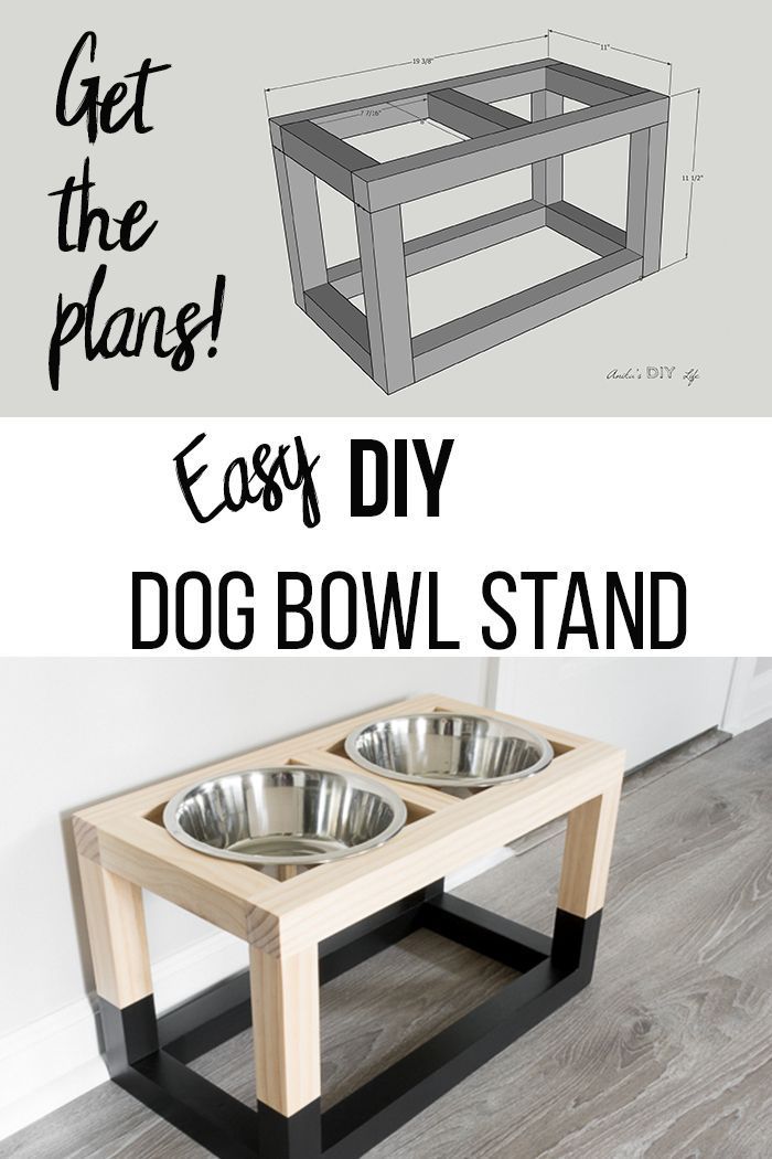 Simple DIY Dog Bowl Stand Plans - Modern Design Under $5! -   dog diy Projects