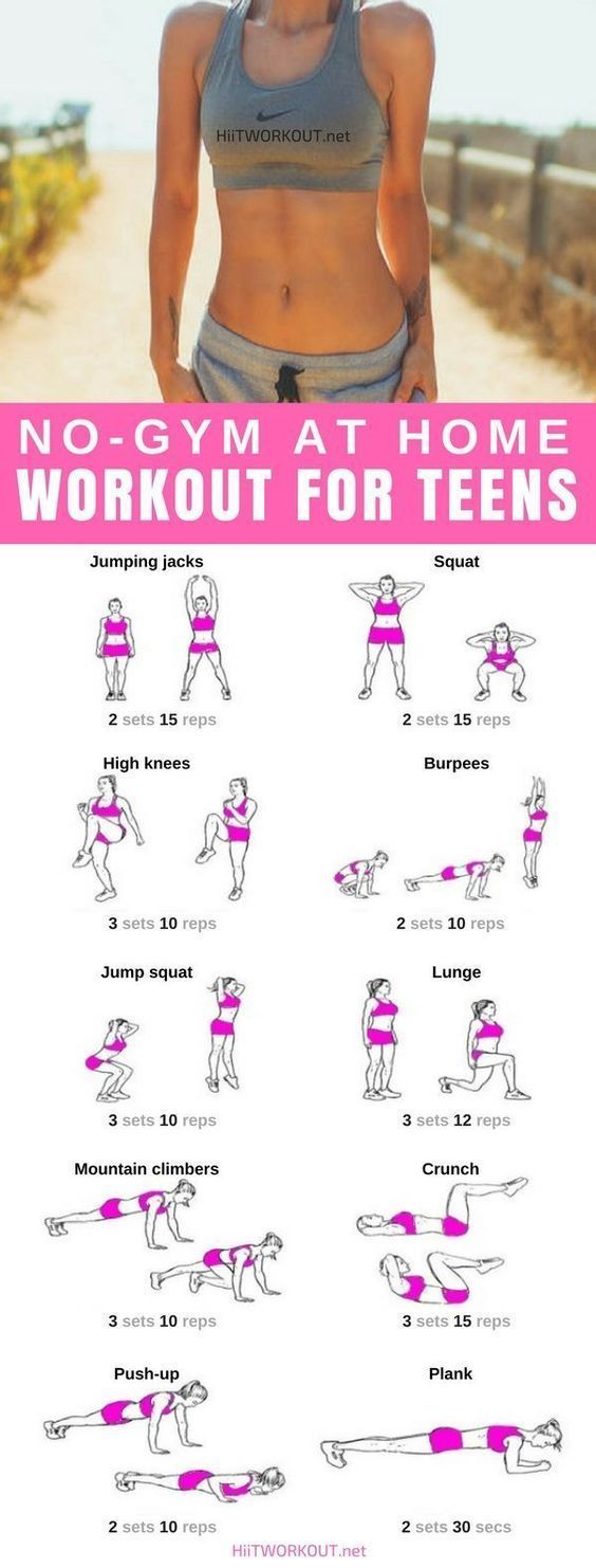 At Home Workout with No Equipment -   fitness Exercises for teens