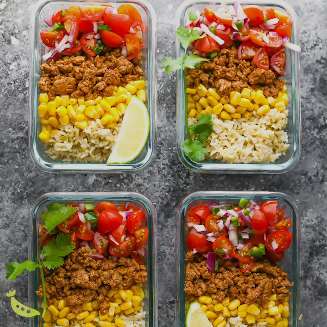 Turkey Taco Meal Prep Bowls -   fitness Meals protein