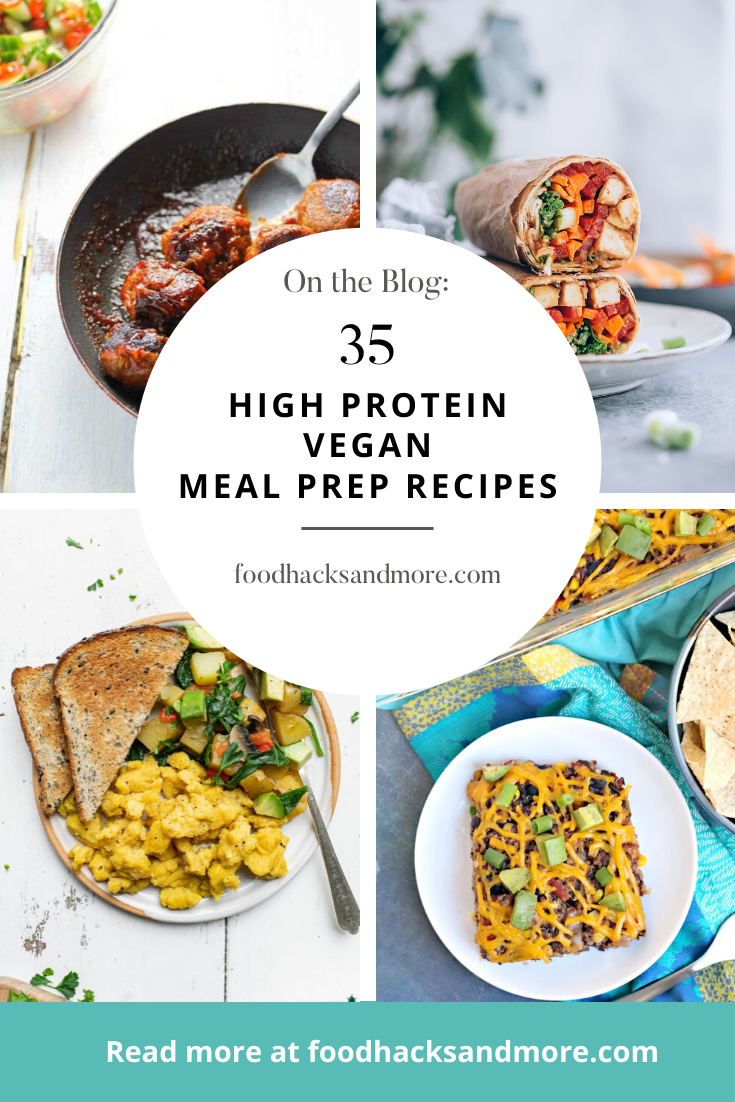35 Best High Protein Vegan Meal Prep Recipes - FoodHacksandMore -   fitness Meals protein