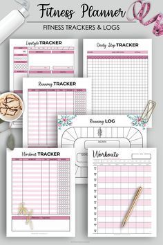 Fitness Planner Printable Weight Loss Health Planner Fitness Journal Workout Log Food Diary Calorie Tracker Daily Weight Loss Step Tracker -   fitness Planner challenge