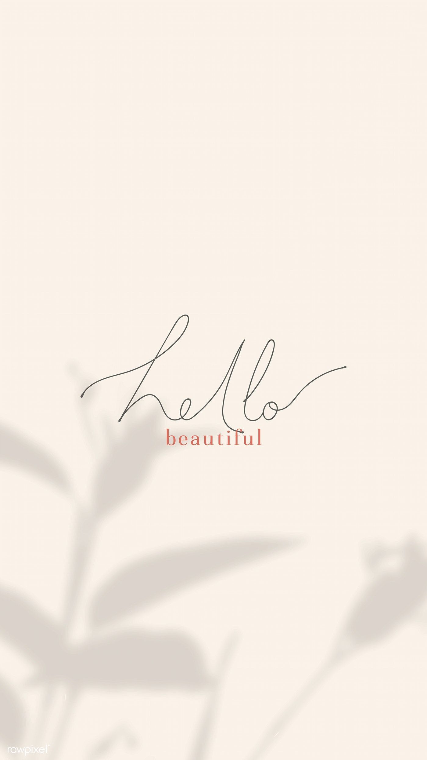 Download free vector of Hello beautiful mobile wallpaper vector 2041761 -   hello beauty Wallpaper