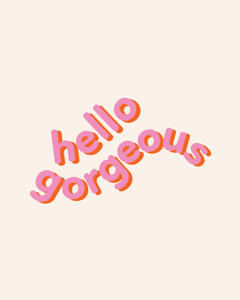 Hello Gorgeous, a beautiful typography design Mini Art Print by teeshaderrick -   hello beauty Wallpaper