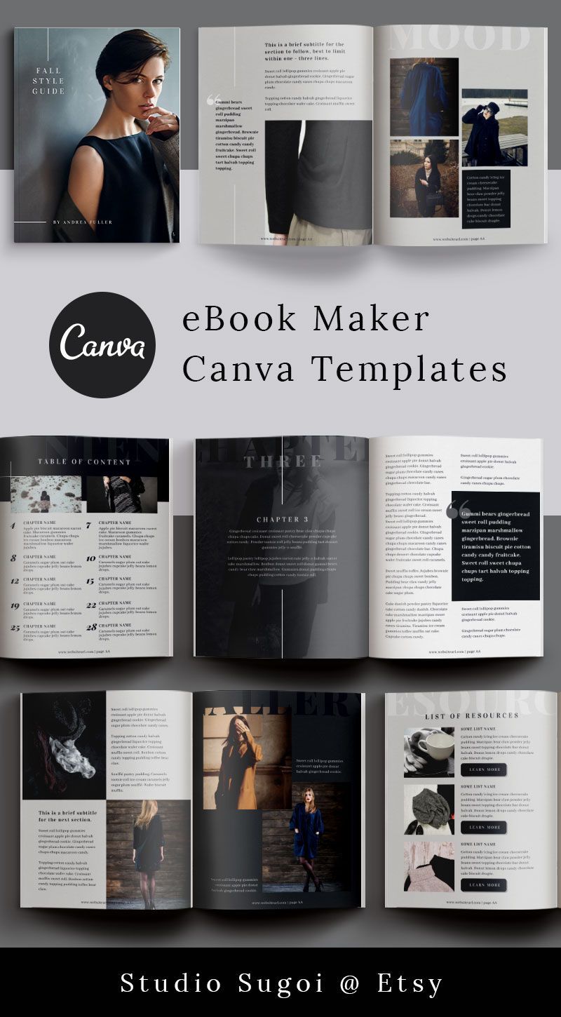A Beautifully Designed eBook Canva Template -   magazine style Guides