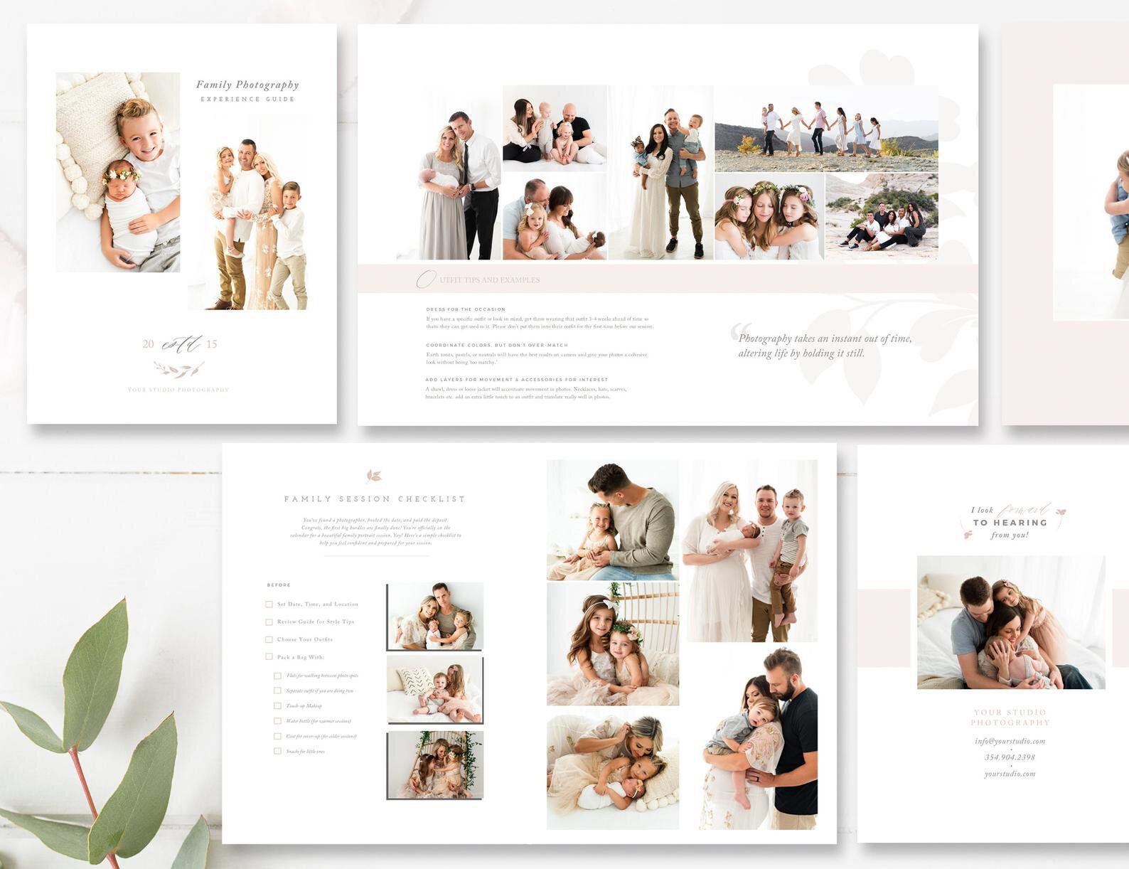 Family Photography Style Guide Template, Photoshop Template — By Stephanie Design -   magazine style Guides