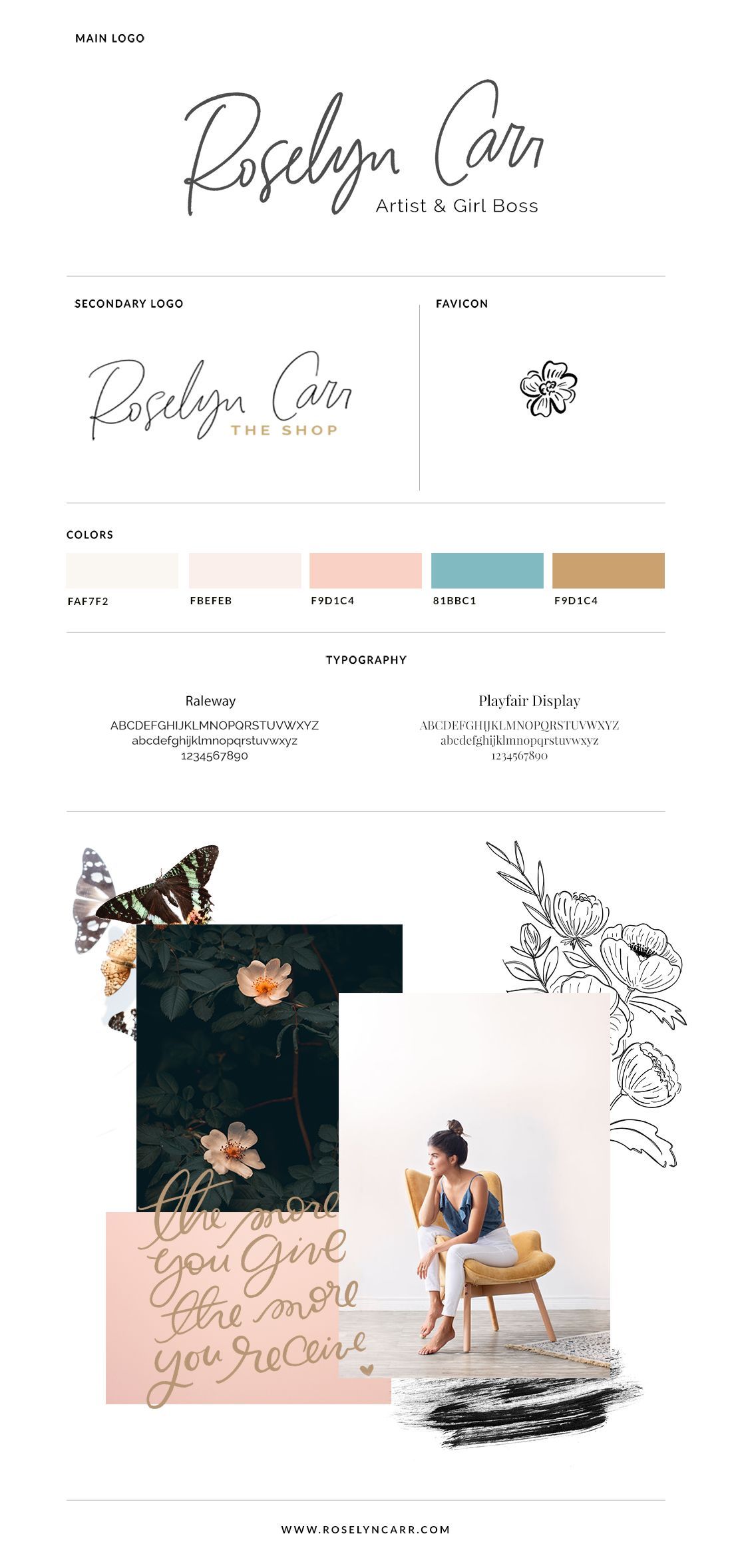 How to create a brand board + free template - Roselyn Carr Blog -   magazine style Guides