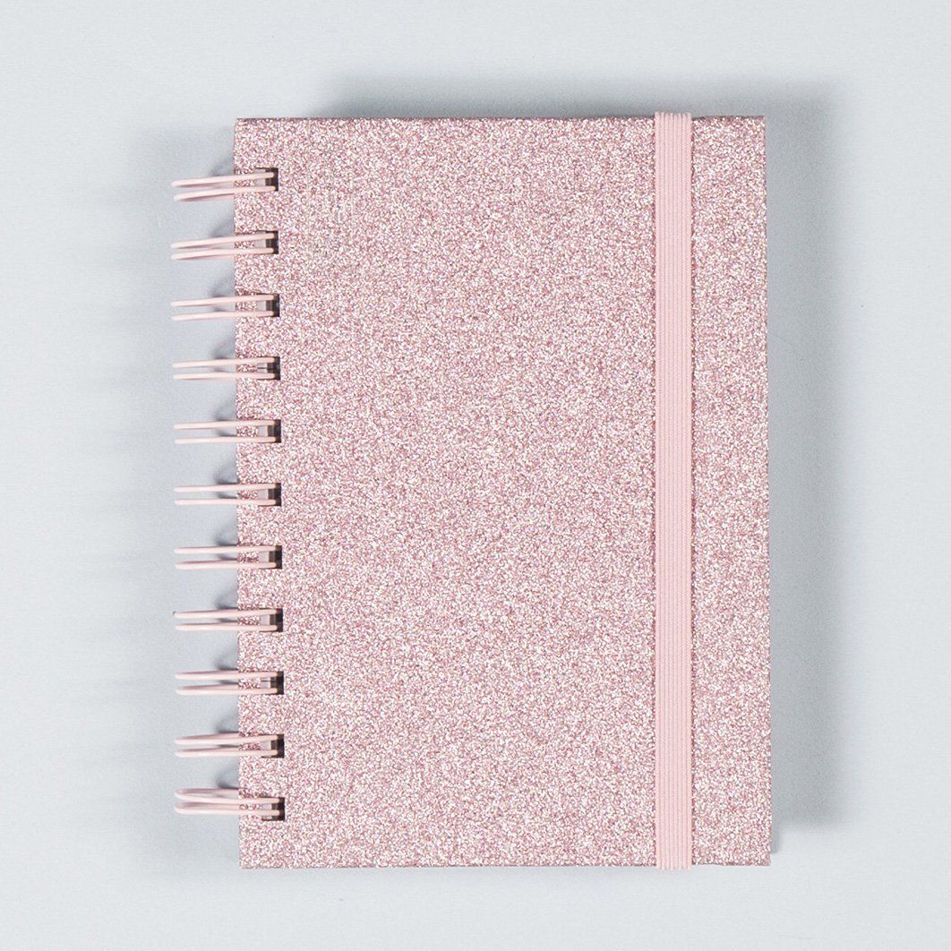 Mini Spiral Notebook - Pink Glitter -   12 diy Tumblr notebook ideas