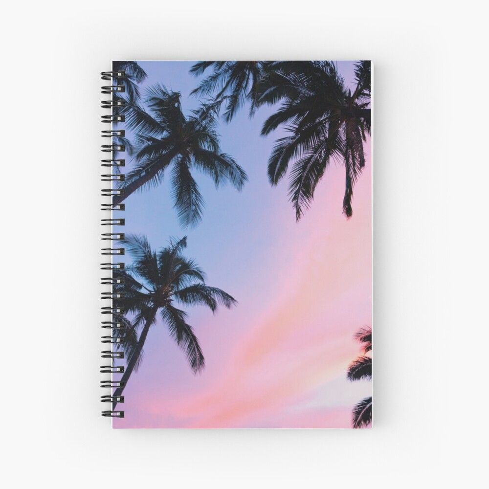 'Palm trees' Spiral Notebook by Wildpastel -   12 diy Tumblr notebook ideas