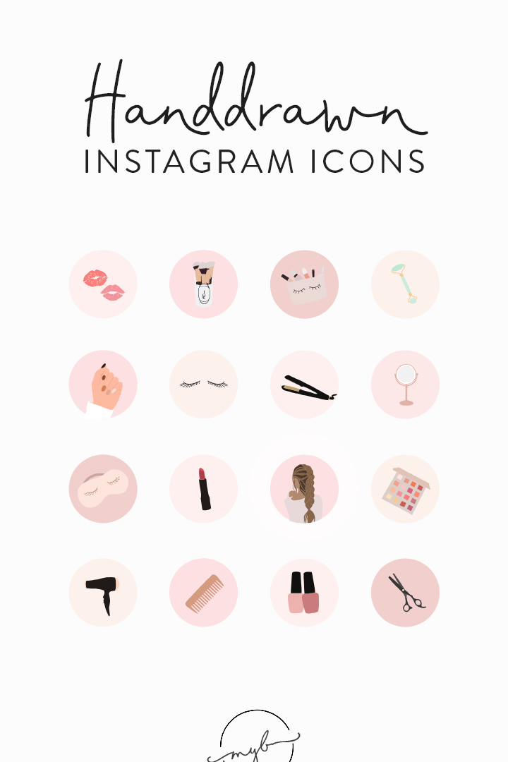 Handdrawn Beauty Highlight Icons - 30+ Instagram Icons for Makeup Artists & Beauty Salons - Instagram Story Templates - IG Story Covers -   13 beauty Icon art ideas