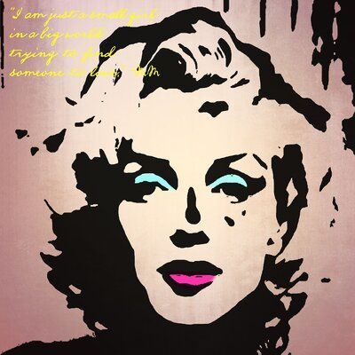 Latitude Run Tidd 'Marilyn I Am Just' Wrapped Canvas Graphic Art on Canvas -   13 beauty Icon art ideas