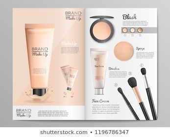 Cosmetics Products Make Tools Promotion Catalog Stock Vector (Royalty Free) 1196786347 -   13 beauty Therapy advertising ideas