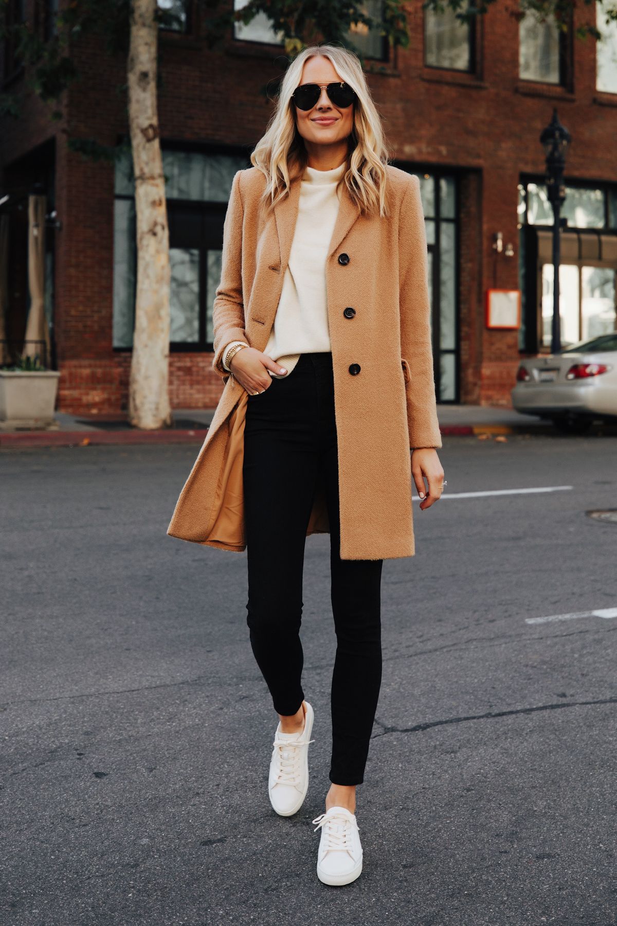 An Easy Outfit to Recreate With Your Camel Coat | Fashion Jackson -   15 style Jeans coat ideas